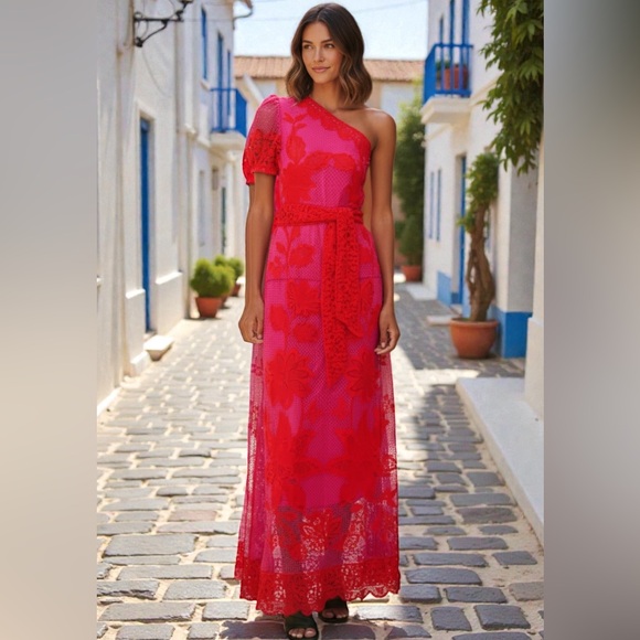 FARM Rio Dresses & Skirts - Farm Rio Guipuire Bicolor Maxi Dress, L